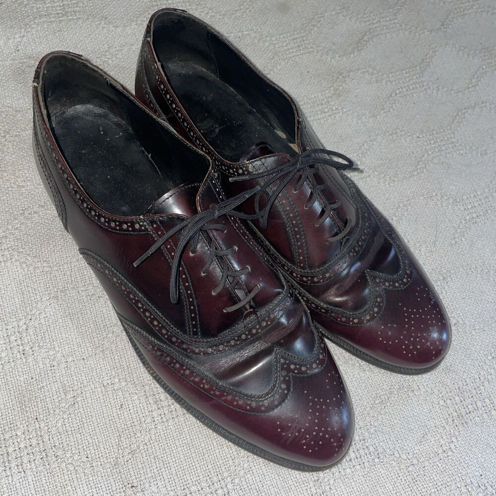 Florsheim Men’s Dress Wingtips Size 11 C Burgundy Leather Business Formal City